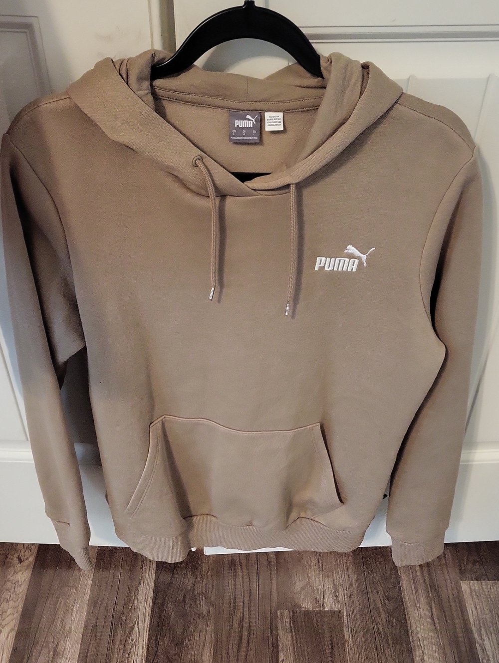 Puma Hooded Sweatshirt in Taupe Beige
